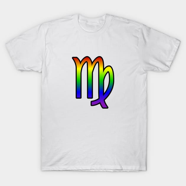 Virgo Rainbow Pride Symbol T-Shirt by SillyStarlight